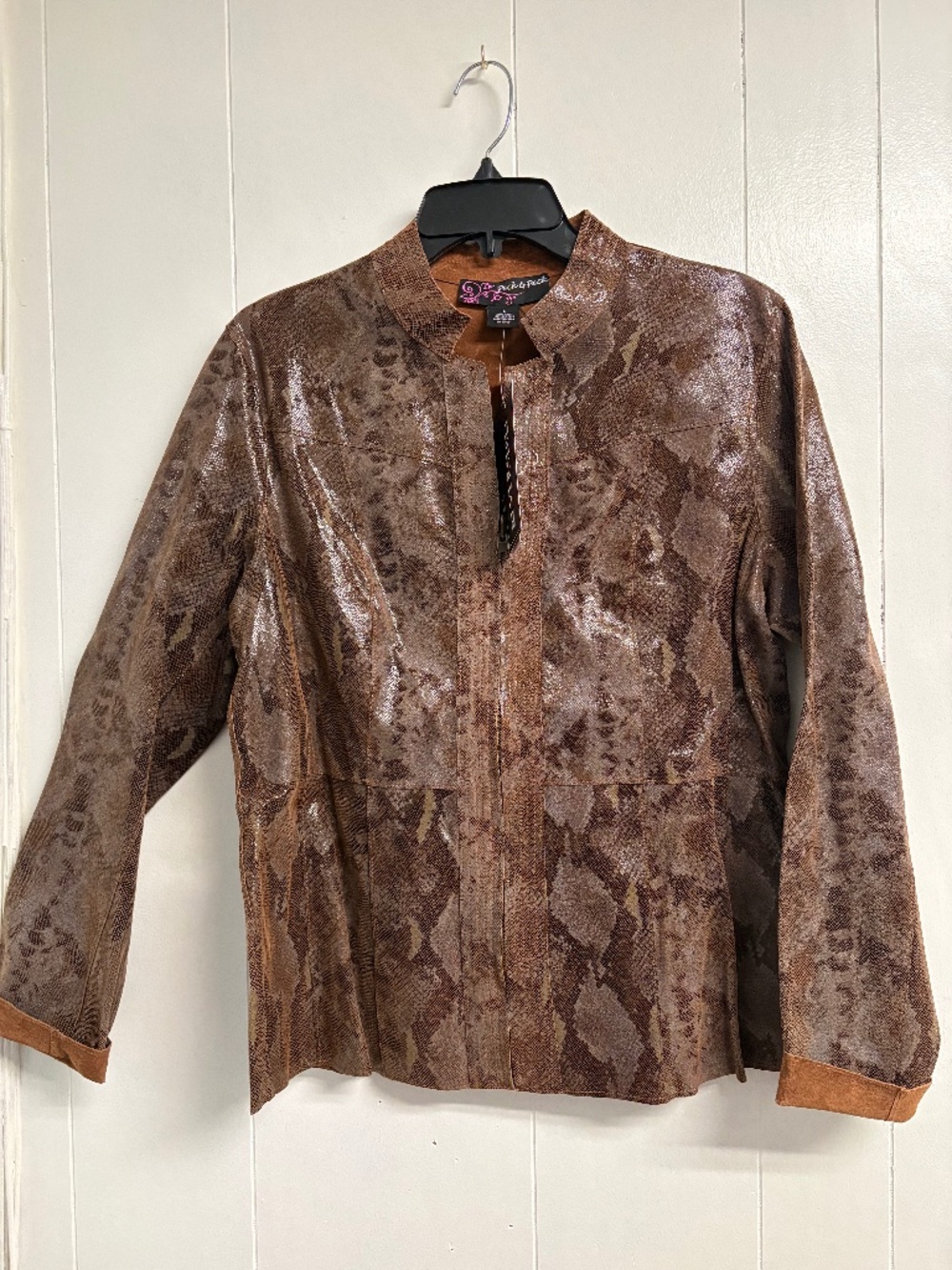 Peck & Peck 100% Leather Reversible Jacket NWT